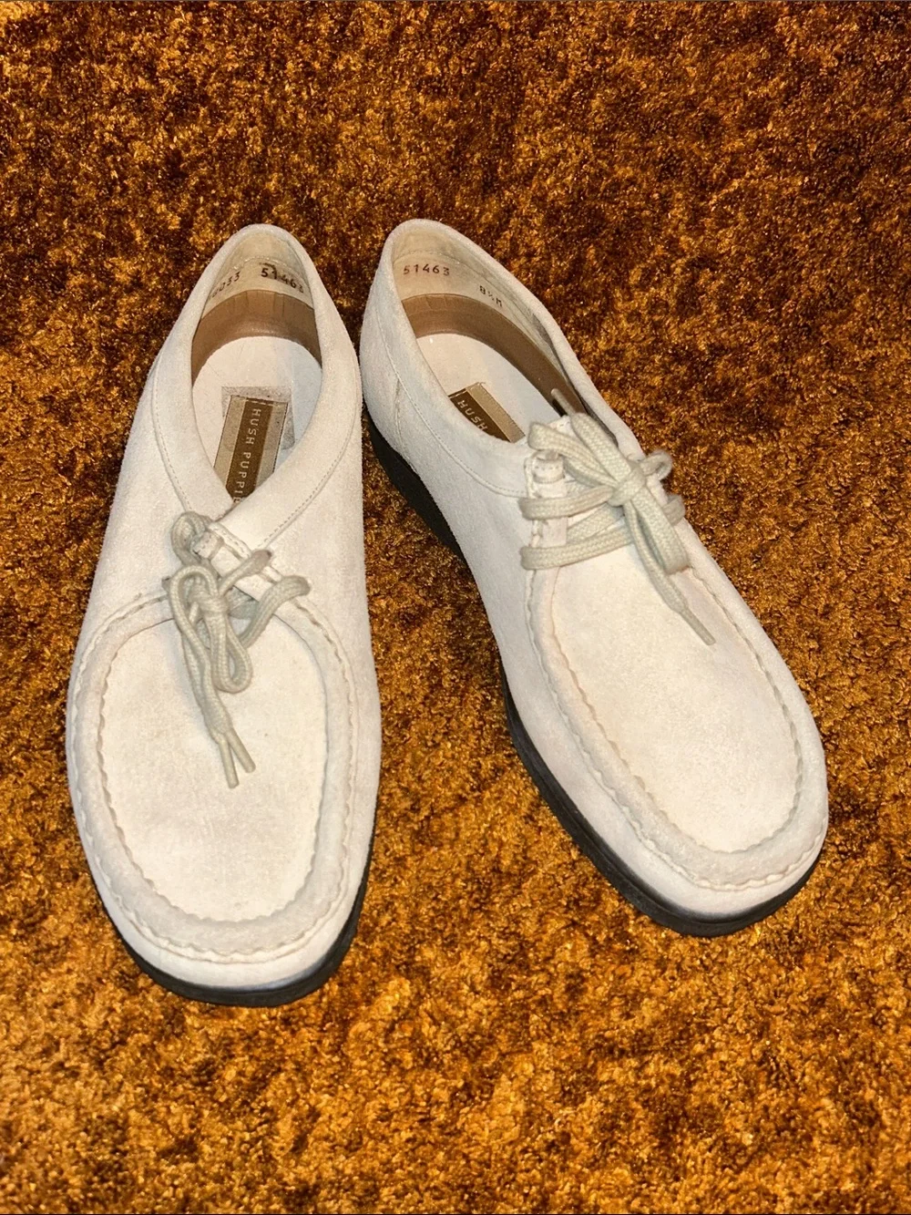 Hush Puppies Men’s Cream Suede Boat Shoes
